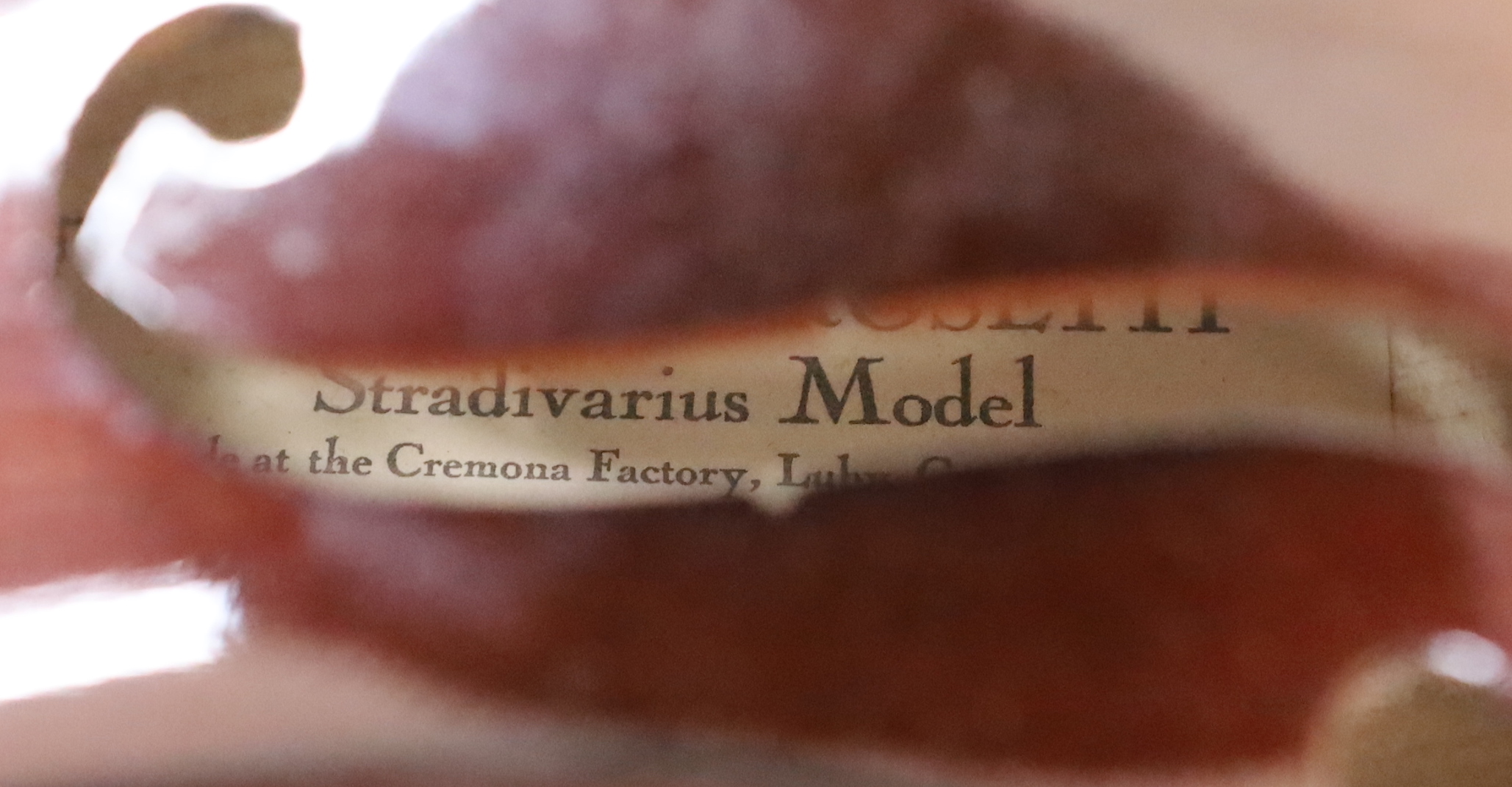 A cased Rosetti viola ‘Stradivarius Model’, and cover, viola 65cm long